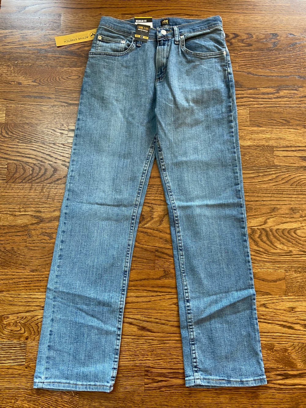 Lee‎ Boy’s Medium Wash Regular Fit Jeans- Size 18 Slim, NWT, Adjustable Waist